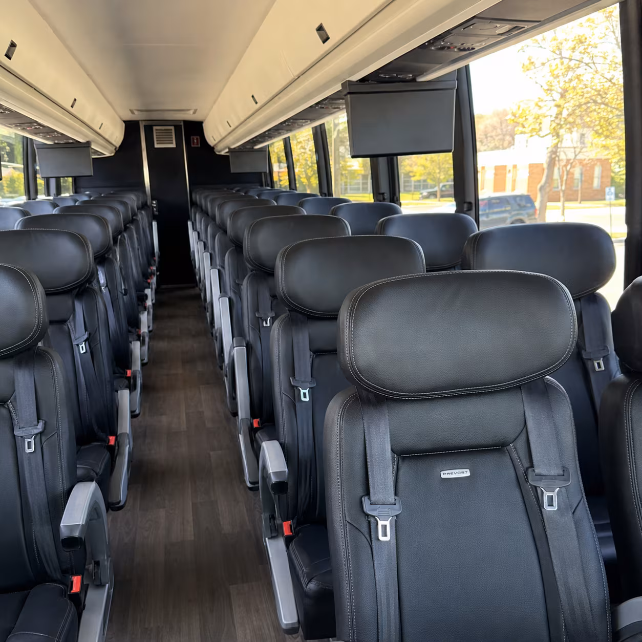 marysville 56 passenger charter bus inside